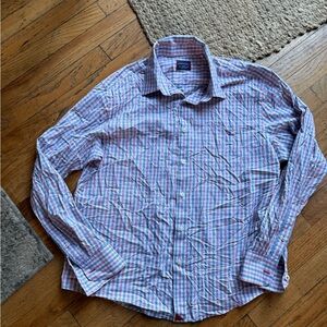 Untuckit Durif Shirt size: Large Red White and Blue